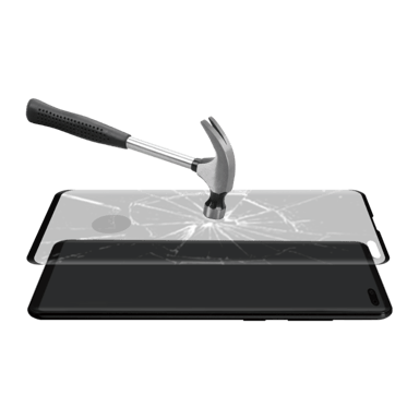 Protezione dello schermo in vetro temperato da bordo a bordo per Samsung Galaxy S10+, nero
