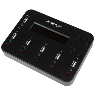 StarTech.com Clonador Autónomo 1:5 para Memorias USB - Copiador de Unidades de Memoria USB - Copia Sector por Sector de Sistema y Ficheros - 1,5 GB/min - Borrado de 3 Pasos - Pantalla LCD