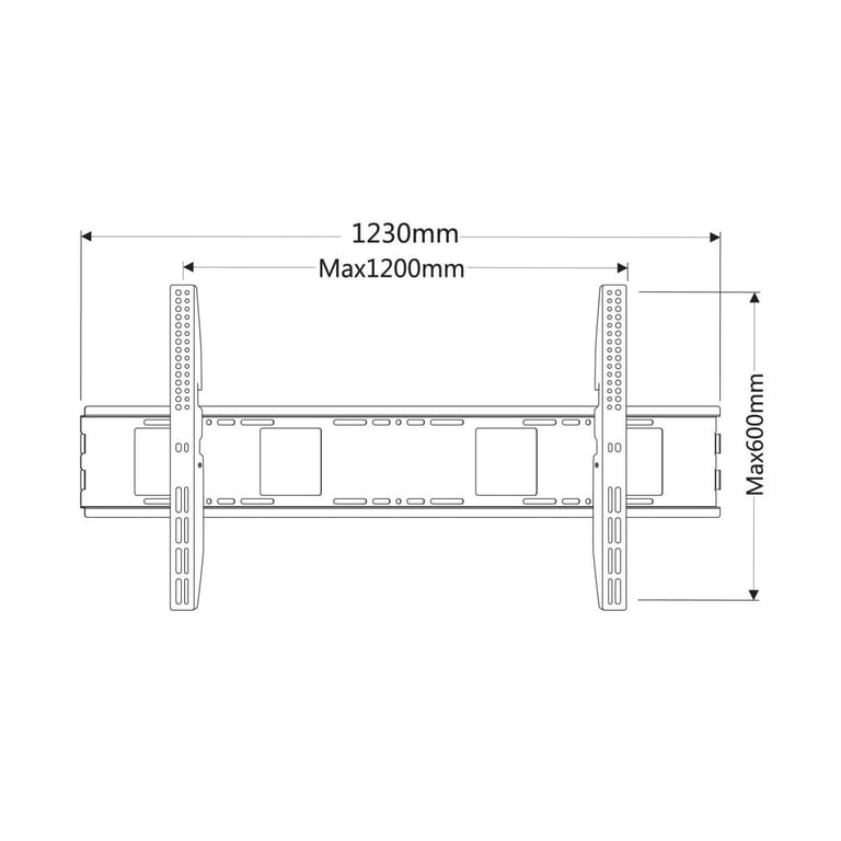 Support mural pour TV LCD LED 55 100 TECHLY Inclinable Charge max. 150 kg - vue 2