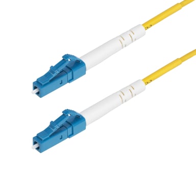 StarTech.com Cable de Fibra Óptica de 3m Simplex Monomodo LC a LC (UPC) OS2, 9/125µm, 40G/100G, Cable de Fibra Óptica, Insensible a la Curvatura, Baja Pérdida de Inserción, Cable Patch de Fibra LSZH