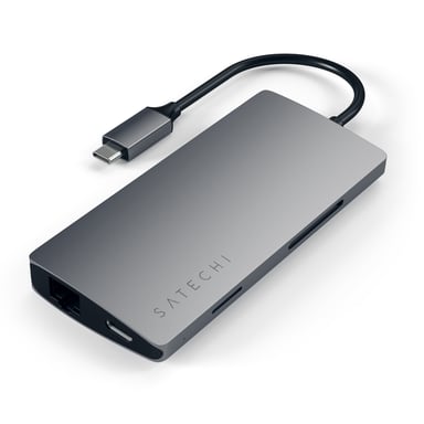 Satechi Adattatore multiplo V2 Dock st. USB 3.2 Gen 1 (3.1 Gen 1) Type-C Grigio
