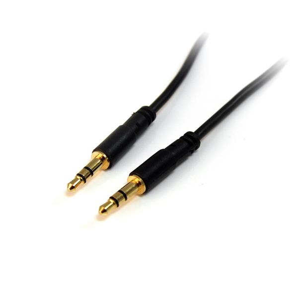 StarTech.com Câble Audio Stéréo Mini Jack 3.5mm Slim de 1 MâleMâle Neuf