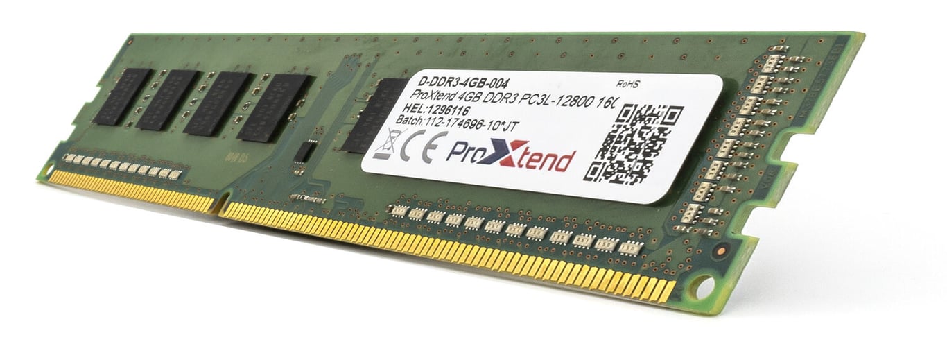 ProXtend D DDR3 4GB 004 Module de mémoire 1600 MHz 1 x 4GB 1600 MHz RAM DDR3 DIMM Mémoire vive - vue 2