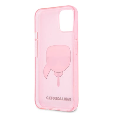 Funda Karl Lagerfeld KLHCP13XKHTUGLP para iPhone 13 Pro Max 6.7' Brillo rosa Cabeza de Karl