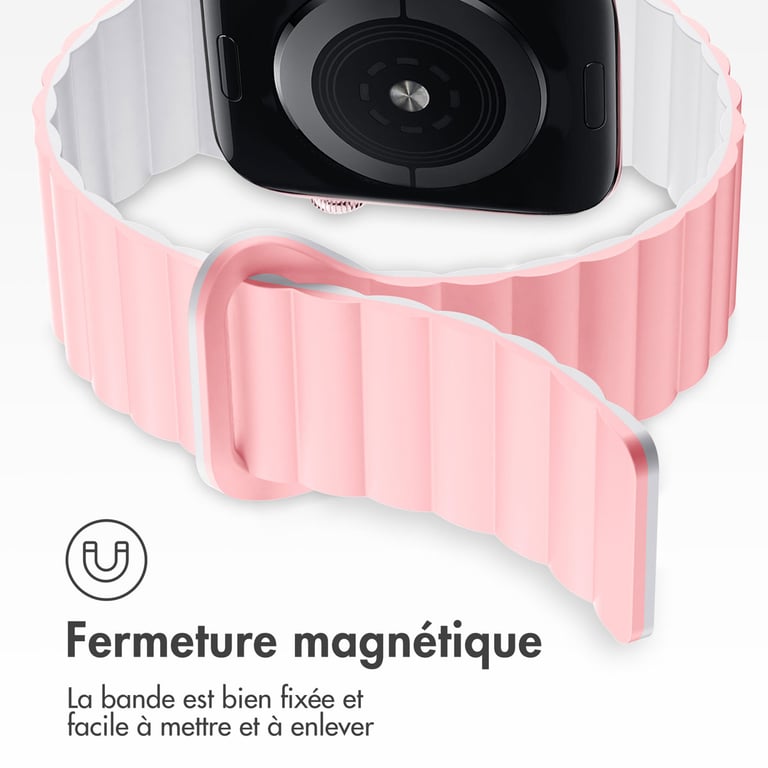 imoshion Bracelet magnétique en silicone pour Apple Watch Apple Watch Series 1 á 10 / SE / Ultra 2 44454649 mm / Neuf - vue 3