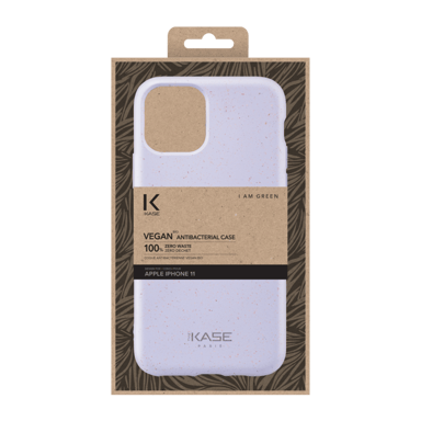Guscio organico vegano antibatterico 100% a zero rifiuti per Apple iPhone 11, Acai Violet
