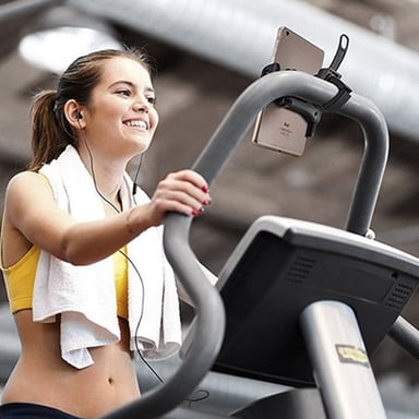 LinQ Soporte teléfono/tablet manillar sujeción asa giratorio 360º Negro