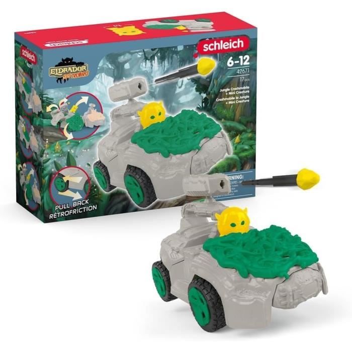 Schleich Crashmobile De La Jungle Avec Mini Creature- 42671- Gamme Eldrador Mini Creatures