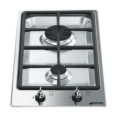 Smeg Classic PGF32G Table de cuisson encastrable 31 cm Gaz 2 feux Inox - Neuf
