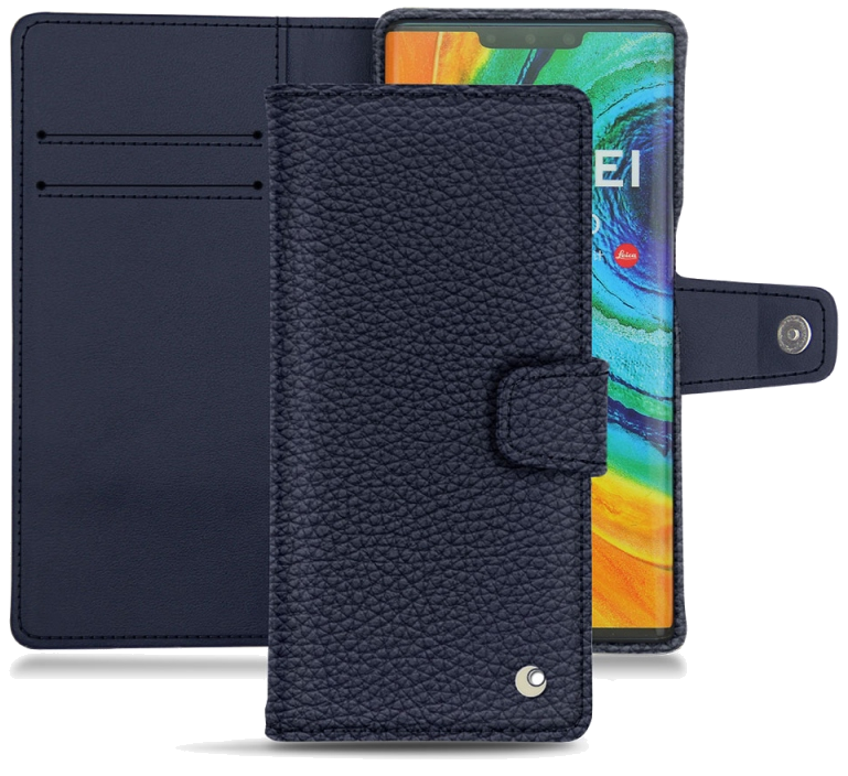 Housse cuir Huawei Mate 30 Pro - Rabat horizontal portefeuilleBleu