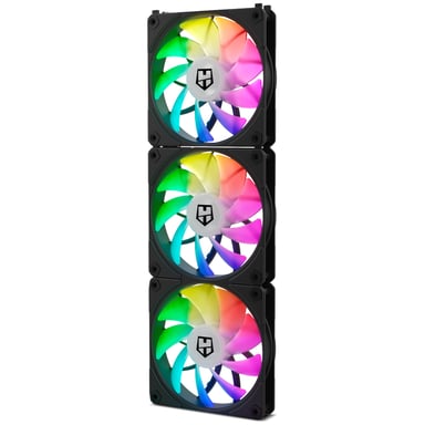 NOX Hummer EASY LINK Carcasa del ordenador Refrigerador de aire 12 cm Negro 3 pieza(s)