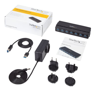 StarTech.com Hub USB 3.0 SuperSpeed con 7 porte - 5Gbps - Hub USB 3.0 con adattatore di alimentazione