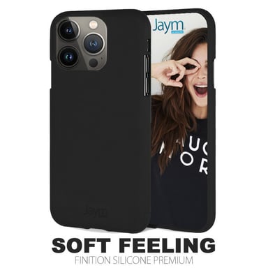 Funda de silicona negra Soft Feeling para Apple iPhone 14 Plus - Acabado de silicona - Tacto ultra suave