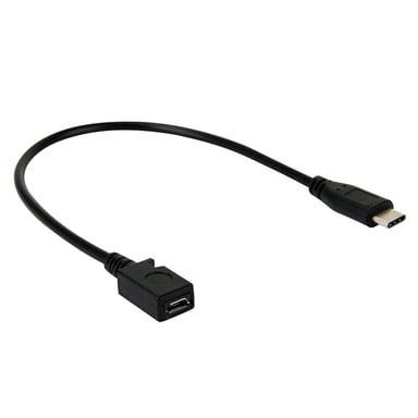 Mini Câble Adaptateur Mini USB Vers USB-C Universel Tablette Pc Portable 29 cm YONIS