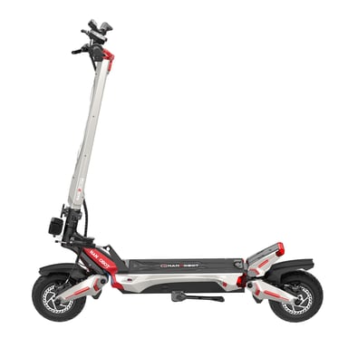 Monopattino elettrico NANROBOT N6 a doppio motore, display NFC, batteria Samsung 72V 30Ah, ammortizzatore di sterzo - argento