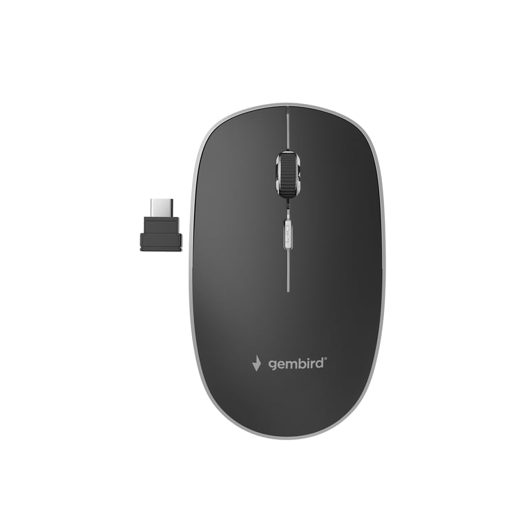Gembird MUSW-4BSC-01 souris Ambidextre RF Wireless + USB Type-C Optique 1600 DPI - Neuf