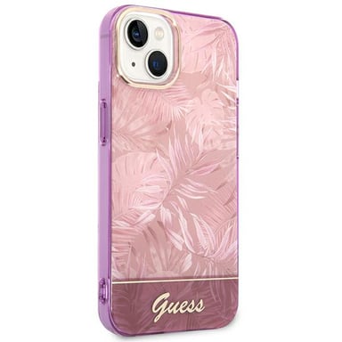 Funda Guess para iPhone 14 Plus 6.7'' rosa Jungle Collection