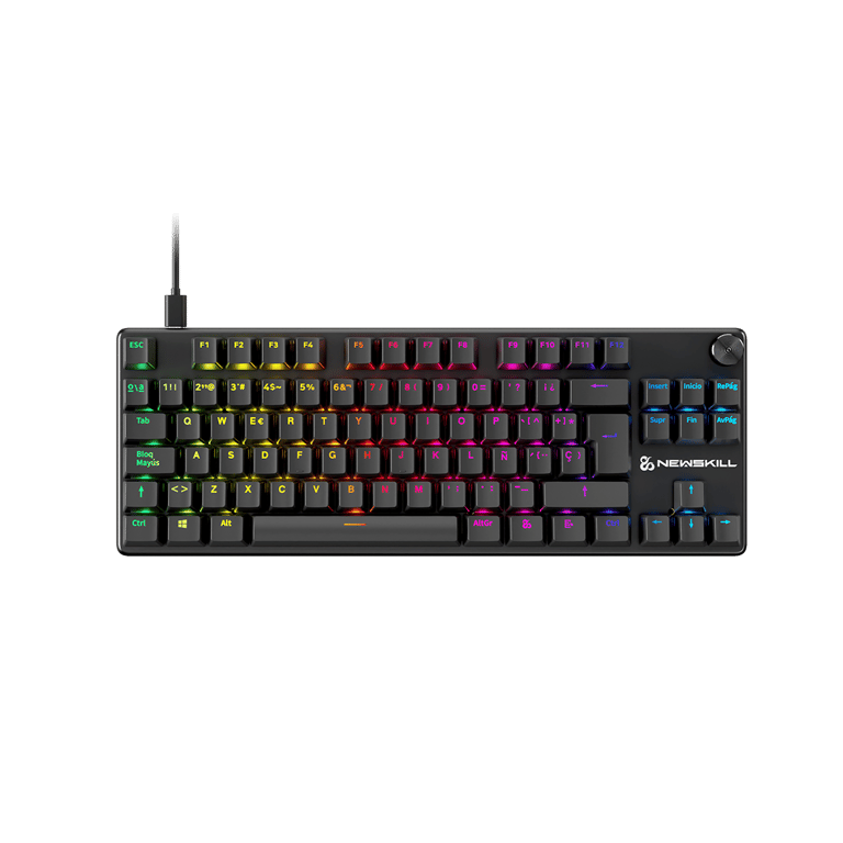 Clavier Gaming Mécanique Newskill Serike TKL V2 Noir | Switch Red Hotswap | RGB | Châssis Aluminium - Neuf
