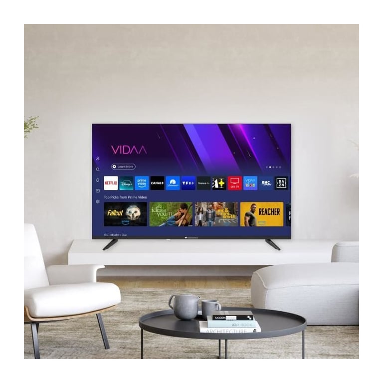 TV QLED CONTINENTAL EDISON CELED43SVQLD25B6 43'' 109 cm UHD 4K 3840x2160 SMART VIDAA 3xHDMI 2xUSB - vue 4
