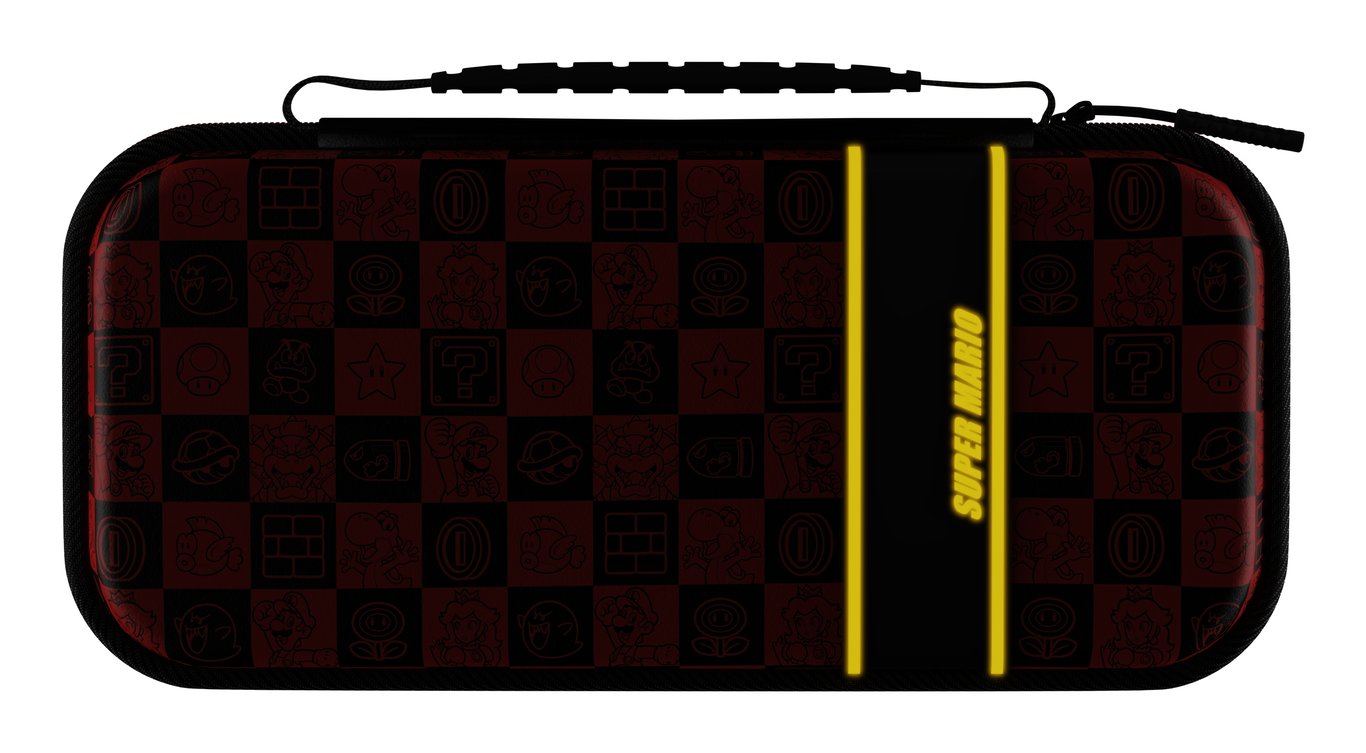 PDP Étui de voyage Plus GLOW : Super Icon, Pour Nintendo Switch, Nintendo Switch Lite et Nintendo Switch - Modèle OLED - Neuf