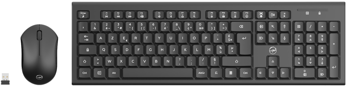 MOBILITY LAB - Pack Clavier + Souris ALPHA Combo Sans Fil Bluetooh