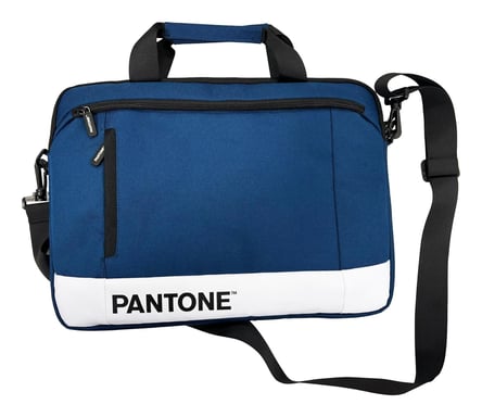 Pantone PT-BPC002N borsa per laptop 39,6 cm (15,6'') Sac Messenger Blu, Bianco