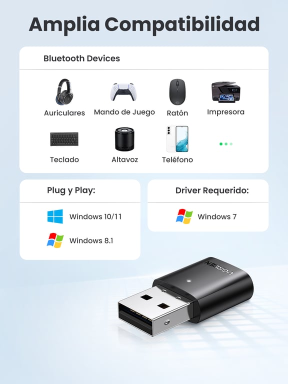 UGREEN Adaptateur bluetooth USB A - vue 5