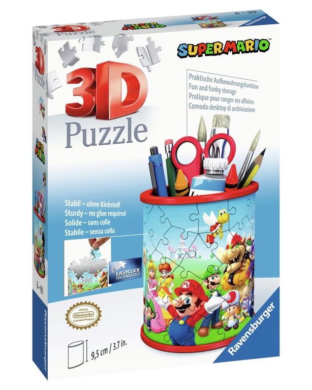 Puzzle 3D 54 pièces : Pot à crayons : Super Mario Ravensburger France - vue 7