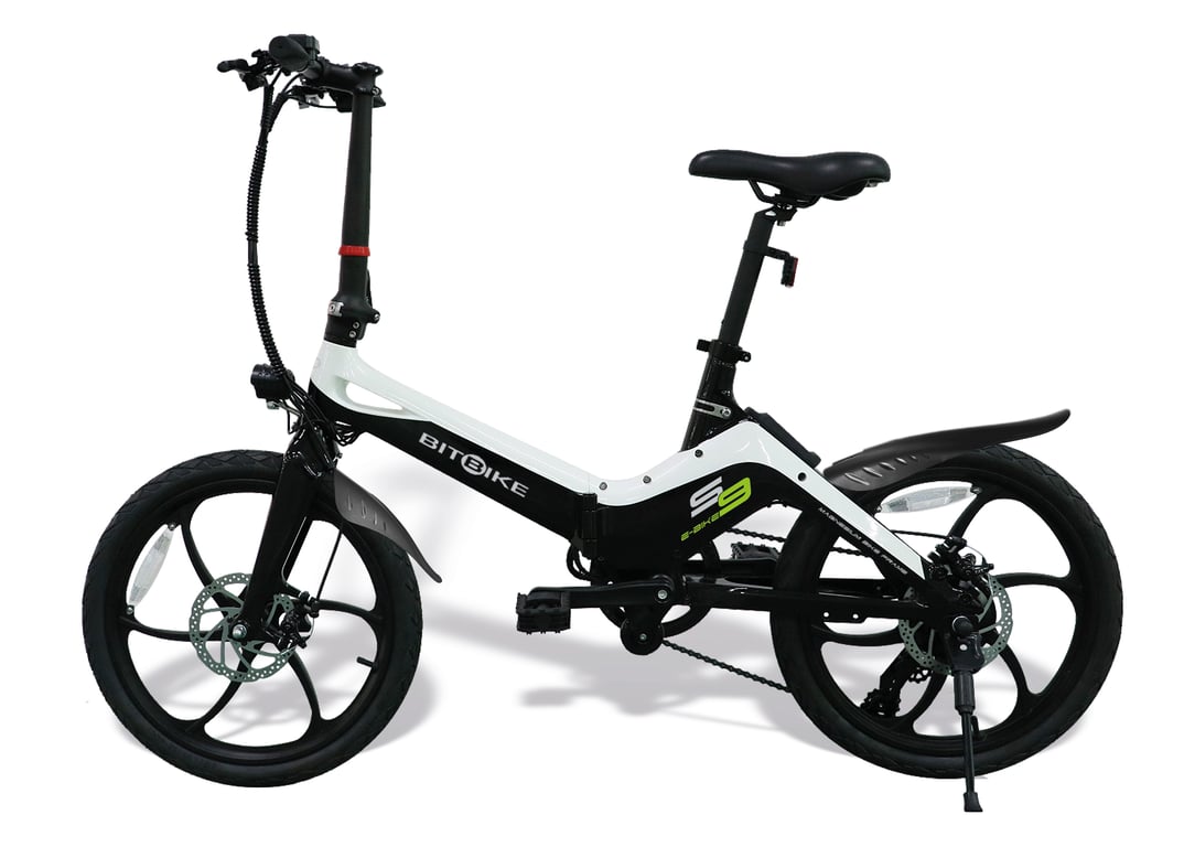 Bitbike S9 Urban E-Bike Noir, Blanc Aluminium 50,8 Cm (20 ) 19,6 Kg - Très Bon État