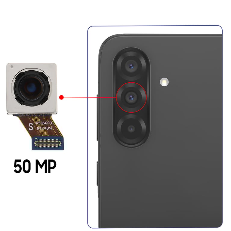 Samsung Caméra Arrière Principale Originale pour Galaxy A36 50MP avec Nappe de Connexion - vue 4