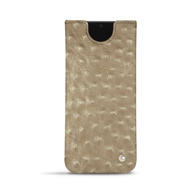 Pochette cuir Samsung Galaxy S23+ -  - Beige - Cuir Abaca