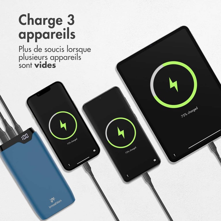 imoshion Batterie externe 20.000 mAh Quick Charge et Power Delivery Neuf - vue 2