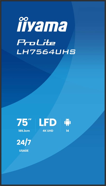 iiyama 75 LED ProLite LH7564UHS B1AG - vue 5