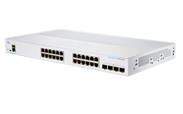 Cisco CBS350-24T-4G-EU commutateur réseau Géré L2/L3 Gigabit Ethernet (10/100/1000) Argent - Neuf