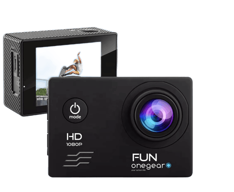 Action camera full HD Wifi 1080P écran 2.0'' noir avec boitier sous 30 mètres