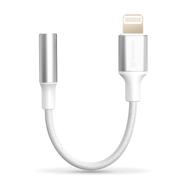Swissten Adaptador audio Lightning-Jack 3.5mm iPhone Blanco