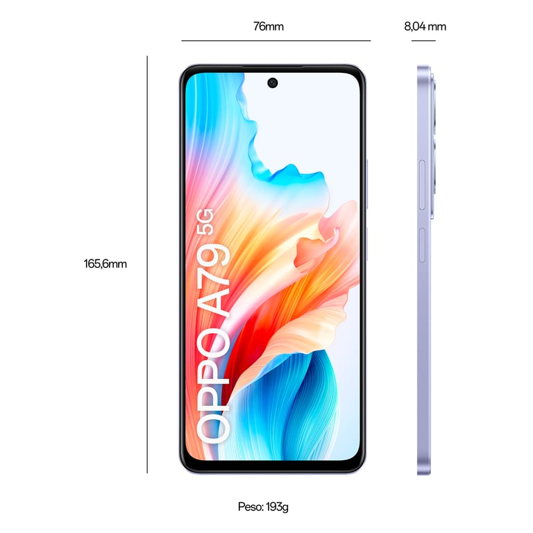 OPPO A79 (5G) 256 Go, Violet, Débloqué - Neuf