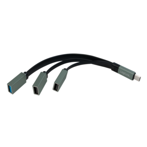 HUB USB TIPO C A CODA CON 2 PORTE USB 2.0 E 1 PORTA USB 3.0