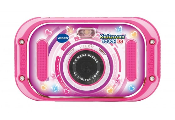 Appareil photo numérique pour enfants VTech KidiZoom Touch 5.0 rose avec écran tactile et fonctionnalités avancées