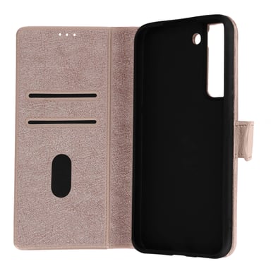 Funda para Samsung Galaxy S22 Tarjetero Soporte Vídeo Champán