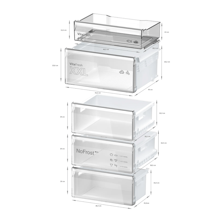 Bosch Serie 4 KGN39VIBT Réfrigérateur Acier Inoxydable - Neuf