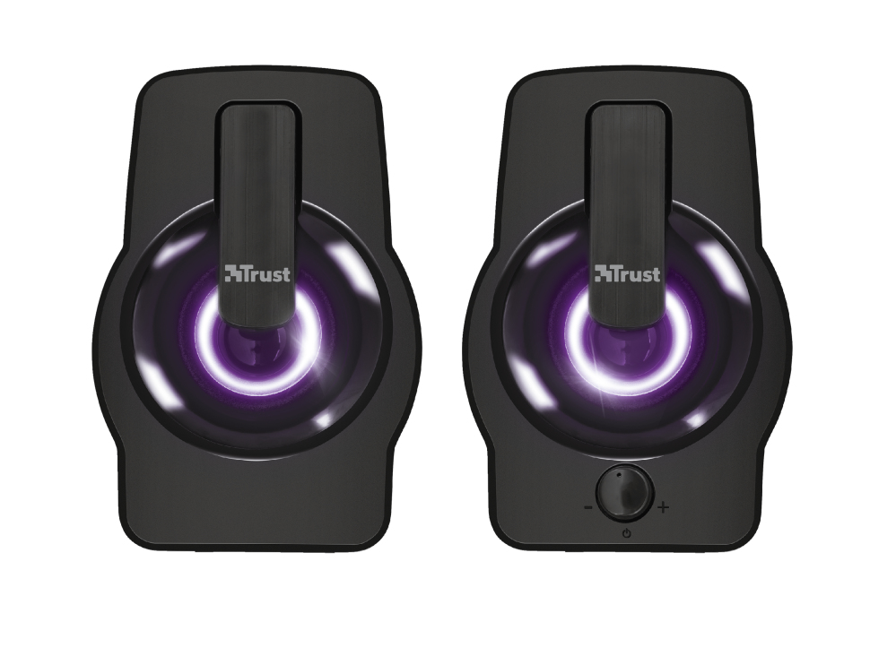 Enceintes PC Trust Gemi 22948 – 12 W, Éclairage LED RGB, Alimentation USB - vue 3