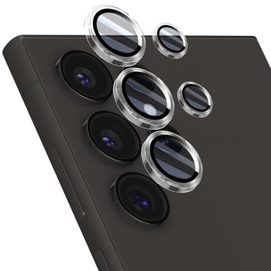 Crong Protection d'Objectif Caméra pour Galaxy 24 Ultra Série Lens Ring Transparent