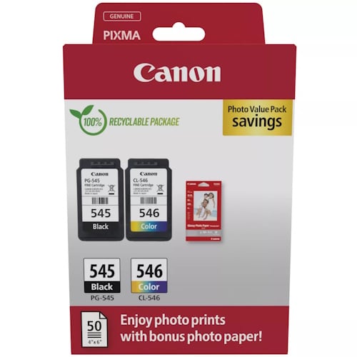 Pack De 2 Cartouches + Couleur + Papier Photo Canon Pg 545 / Cl 546 Canon - vue 7