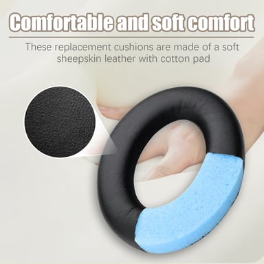 1 paire de coussinets d'oreille de remplacement pour casque Bose NC700, coussinets d'oreille en peau de mouton, matériau doux, réduit les bruits extérieurs dérangeants, bons coussinets de remplacement Black