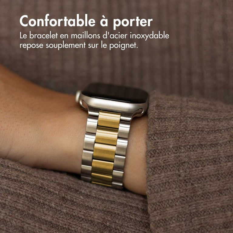 imoshion Bracelet en acier pour Apple Watch Series 1 á 9 / SE 384041 mm | Series 10 42 mm / Dorée Neuf - vue 3