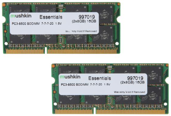 Mushkin SO-DIMM 16GB DDR3 Essentials módulo de memoria 2 x 8 GB