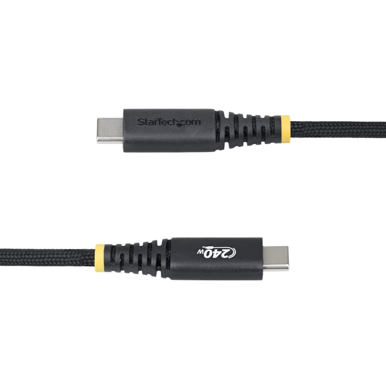 StarTech.com Câble de Charge USB-C de 1m, Durable et Ultra-Flexible, PD EPR 240W (5A), Câble de Recharge USB 2.0 pour Ordinateur Portable, Certifié USB-IF, Cordon de Recharge USB-C Robuste - Neuf