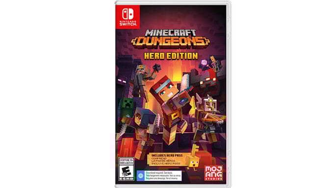 Nintendo Minecraft Dungeons Hero Edition Standard+DLC Chinois simplifié, Chinois traditionnel, Allemand, Anglais, Espagnol, Français, Italien, Japonais, Coréen, Portugais, Russe Nintendo Switch