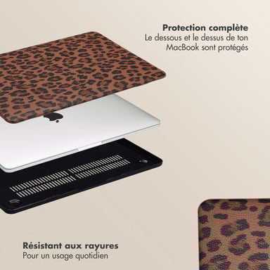 Selencia Coque Laptop Sabi imprimé panthère pour Apple MacBook Air 15 pouces (2023 / 2024 M3 chip / 2025 M4 chip) - Mocha Brown